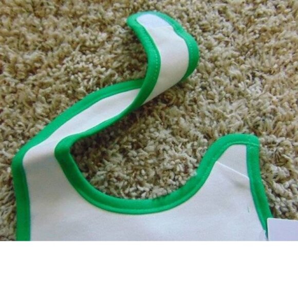 Baby Carters St. Patrick's Day Baby Bib "My First St. Paddy's Day" Green & White - Picture 4 of 5